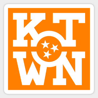 KTWN - White on Orange Magnet